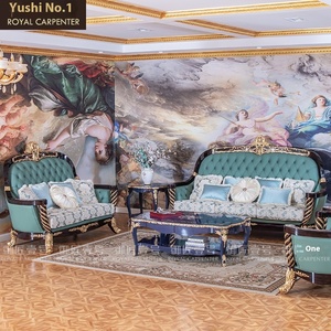 Canapé en tissu de style européen avec bois massif français sculpté en cuir Design moderne Grand salon familial Meubles Palais <span class=keywords><strong>royal</strong></span> - Product Image 1