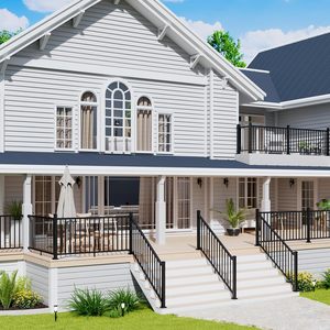 درابزين من الألومنيوم والفولاذ المقاوم للصدأ بتصميم جديد للتركيب الذاتي، سياج للشرفة والدرج مقاوم للصدأ - Product Image 2