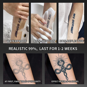 Due <span class=keywords><strong>serpenti</strong></span> intrecciati tatuaggio temporaneo Semi permanente tatuaggio impermeabile per 2 settimane realistico tatuaggio a base di erbe per il corpo del braccio - Product Image 5