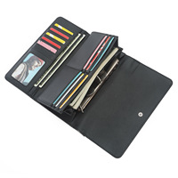 Grosir kosong sublimasi gaya panjang wanita PU kulit pola domba dompet Unisex pola buaya dompet dompet