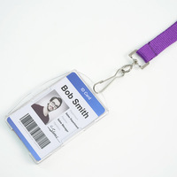 Porte-badge horizontal en plastique ABS dépoli, économique, avec fente pour le pouce, distributeur de cartes rigides