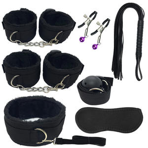<span class=keywords><strong>Jeu</strong></span> pour adulte SM Sex Toys 7-26 Set Menottes de retenue et peluche Bondage BDSM <span class=keywords><strong>Couple</strong></span> Sex Dildo & Anal Plug pour femme - Product Image 6