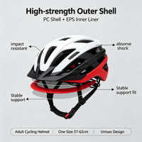 Casque de vélo CE EN1078 unisexe pour adulte, blanc, durable, léger, ventilé, avec visière amovible et feu arrière LED, idéal pour les trajets quotidiens