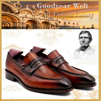 Neuankömmling Hochwertige Herren Loafer Schuh Echte Kuh Lederschuhe Großhändler High-End Handmade Custom Dress Schuhe für Männer