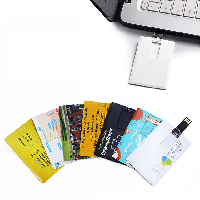 Custom Logo Wholesale Custom Business Credit Card Shape USB Flash Disk Pen Drive