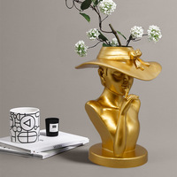 Déesse créative statue en résine moderne femme Vase résine artisanat pour fenêtre magasin de vêtements décoration de Table Vase décor