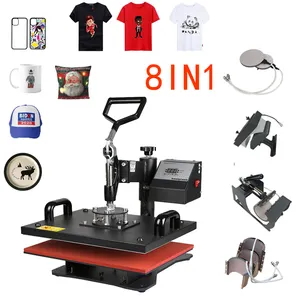 Machine d'impression 8 en 1 pour t-shirts, nouvelle, Combo, presse à chaleur, tasses magiques, Sublimation,