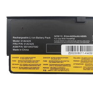 Dung lượng cao 6-cell 24Wh 11.4V lithium ion có thể sạc lại pin thay thế pin máy tính xách tay cho máy tính xách tay t480 loạt - Product Image 2