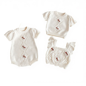 Mono de Verano para Bebé Niñ<span class=keywords><strong>a</strong></span>, Estilo Europeo Americano, Tejido <span class=keywords><strong>a</strong></span> Mano con Hilo de Algodón, Informal, de Moda, Top <span class=keywords><strong>Chaleco</strong></span> - Product Image 1