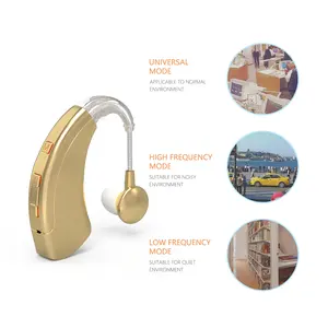 충전식 디지털 BTE 보청기 청각 장애인을위한 조정 가능한 음성 증폭기