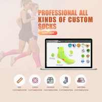 Chaussettes de sport de compression personnalisées unisexes en nylon pour le football, le volleyball, le soccer, montant jusqu'au-dessus du mollet, pour hommes