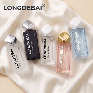 Botella de Perfume Vacía Premium al por Mayor, 30ml 50ml 100ml, Elegante Botella de Vidrio Recargable con Tapa Metálica Cúbica Única - Product Image 1