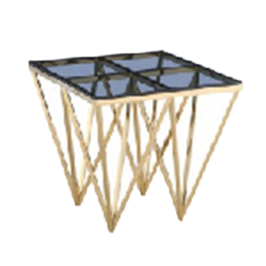 Flat Packed Manufacturer High Fashion Modern Living Room Golden Rose Easy to Clean Tempered Glass <b>Coffee</b> <b>Table</b> - Product Image 1