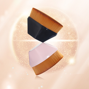 Portable Liquid Powder <b>Foundation</b> Brush Synthetic Hair Flat Face Makeup Tool with Plastic Handle - Product Image 5