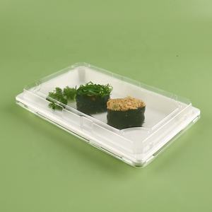 Boîtes d'emballage écologiques Plateau à <span class=keywords><strong>sushi</strong></span> avec récipient alimentaire biodégradable rectangle <span class=keywords><strong>Li</strong></span> Plateaux à <span class=keywords><strong>sushi</strong></span> de fête jetables - Product Image 1