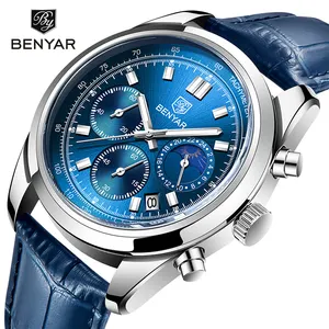 BENYAR-Reloj de pulsera de cuarzo para hombre, cronógrafo de lujo, a la moda, de alta calidad, 5193