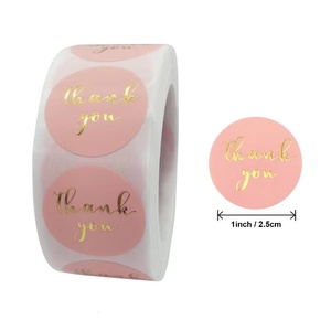 Etichette Adesive Decorative Personalizzate RG, 500 Pezzi/Rotolo, Impermeabili, Lucide, Circolari, in Carta Artistica, <span class=keywords><strong>con</strong></span> Scritta 'Grazie', Promozionali, <span class=keywords><strong>con</strong></span> Confezione Regalo Gratuita - Product Image 6