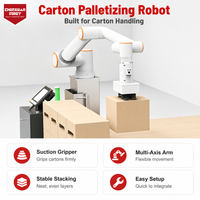Cobot de Paletización Colaborativo de 6 Ejes, Económico, Robot Compacto con Pinza de Succión para Manipulación de Cartones en Talleres de Empaquetado