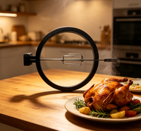 Accessoires pour barbecue Kamado pour poulet, kit de rôtissoire moderne pour camping en plein air