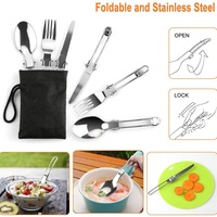 Ensemble de cuisine de camping portable en aluminium léger Hikeon pour 2-3 personnes avec théière et ensemble café/vin |   Équipement de randonnée en plein air