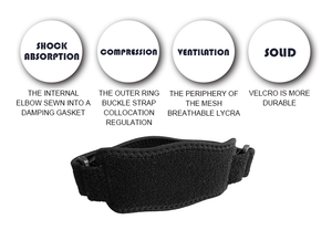 Prezzo di fabbrica gomito regolabile con cuscinetto a compressione allevia il gomito <span class=keywords><strong>tendoni</strong></span> per il dolore al gomito da tennis e golf - Product Image 3