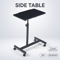 Table d'appoint pliable mobile de bureau d'ordinateur moderne réglable en métal avec conception rotative pour dortoirs d'étudiants et salon