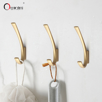 Crochets muraux Oukali en alliage de zinc, couleur or et noir, pour serviettes et cuisine, vente en gros