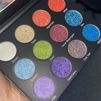 Palette d'ombres à paupières pressées monochromes duo chrome OEM 26 mm, 12 couleurs, DIY, fards à paupières métalliques, poudre