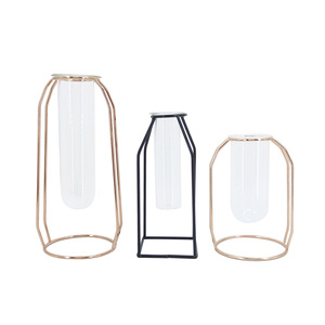 데스크탑 식물 테라리움 공기 화분 전구 유리 꽃병 수경 꽃병 복고풍 단단한 나무 스탠드 전파 스테이션 - Product Image 5