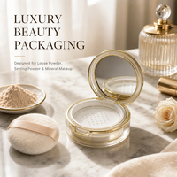 Boîtier compact rond vide personnalisé pour coussin d'air, emballage cosmétique avec miroir, conteneur de poudre BB CC pour marques de maquillage