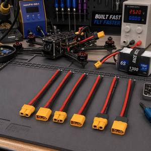 2 Pin XT90 XT60 XT30 Kabel Baterai Berlapis Timah Tembaga Berisolasi PVC 1.5M ISO9001 Elektronik RC Drone LiPo UL94V-0 - Product Image 2