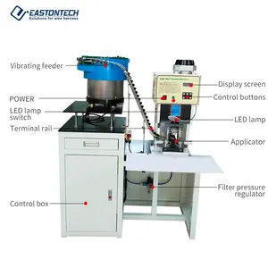 EW-5055A francese EU Germany Turkey 16A 2 pin inserti di alimentazione macchina di crimpatura con terminale sfuso sfuso alimentatore a piastra vibrante