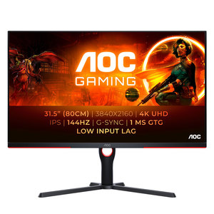 <span class=keywords><strong>AOC</strong></span> U32G3X 31,5 pulgadas <span class=keywords><strong>4K</strong></span> Alta definición <span class=keywords><strong>144Hz</strong></span> IPS Amplia gama de colores HDR400 LCD rápido Negro 1ms 10Bit PC Monitor de juegos de computadora - Product Image 1