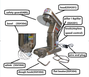 Robot culinaire planétaire électrique de 7 litres à vendre - Product Image 2
