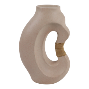 Vaso Astratto Ecomix Moderno Scultoreo con Manico per Arredamento Soggiorno e Esposizione Decorativa - Product Image 1