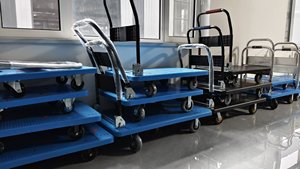 Penjualan laris pegangan tangan plastik nilon warna biru/<span class=keywords><strong>Dolly</strong></span>/troli untuk penggunaan industri transportasi kargo bengkel - Product Image 5