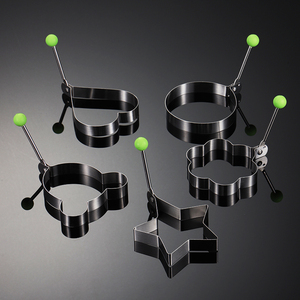 Spiegelei Form Edelstahl Ei Wilderer Ringe Mit Silikon Griffe Verschiedene Formen Pfannkuchen form Kekse Hersteller Backen 4004006 - Product Image 4