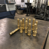 Pièces tournées de précision CNC pour tiges de soupape en acier inoxydable et laiton, placage nickel-étain, conformes RoHS, pour applications de plomberie et d'électricité