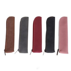 Étui à crayons en cuir PU avec fermeture éclair, grande capacité, pour filles, garçons, étudiants et usage au bureau, cadeaux de rentrée scolaire - Product Image 1