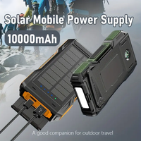 Pengisi Daya Surya Portabel Mini Pintar Tahan Air 10000mah untuk Ponsel, Hadiah Pantai
