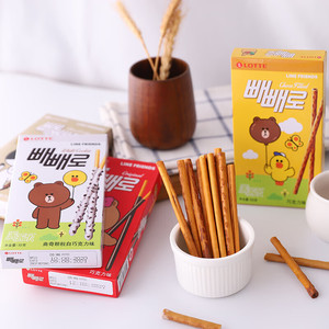 Hàn Quốc <span class=keywords><strong>Lotte</strong></span> paile thanh sô cô la trắng Cookie hạt hạnh nhân bánh sandwich sô cô la Biscuit Bar 37g - Product Image 6