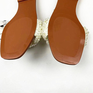 ZA** Sandali da <span class=keywords><strong>Donna</strong></span> Estivi di Alta Qualità con Perle, Misura Grande, Suola Piatta in Gomma Antiscivolo, Punta Aperta, per Spiaggia - Product Image 5