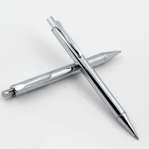 Bolígrafo de Metal Plateado Personalizado al por Mayor, Bolígrafo con Logotipo de 1.0 mm con Función de Presión para Promociones - Product Image 2