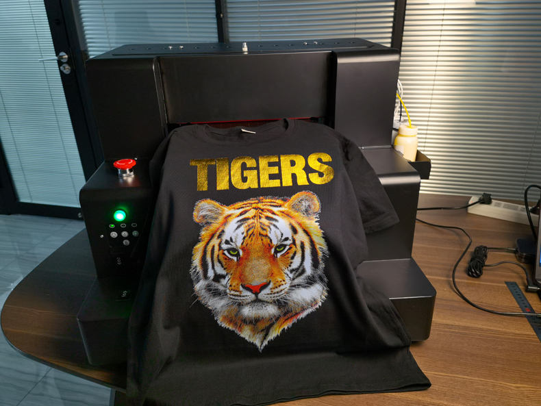 A3+ Digital Textile Printer with DTF Hot Gold Foil Transfer