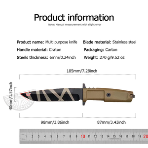 Funda para Cuchillo Táctico Personalizable de Alta Calidad, Acero Inoxidable, Mango de Plástico, para Instructores de Actividades al Aire Libre, OEM - Product Image 6