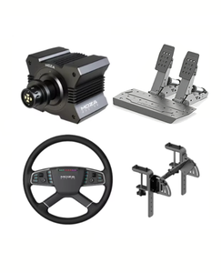MOZA R5 Truck Bundle 2 Pédales à entraînement direct Base de roue Couple de pointe APP Contrôle en nuage avec pédales de volant Pince de table - Product Image 1