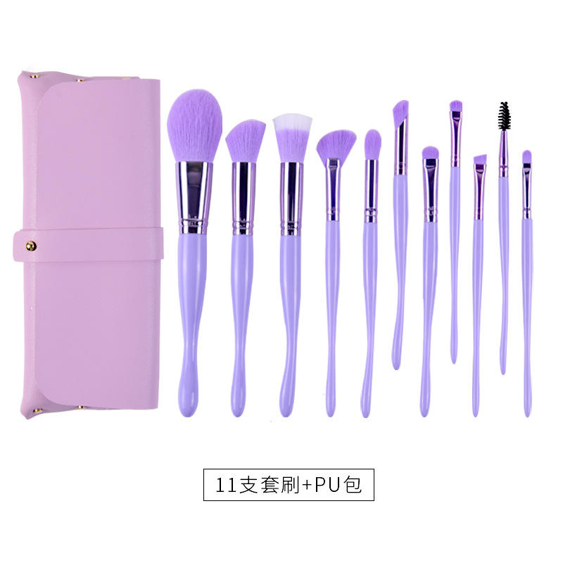 11pcs purple  with pu bag