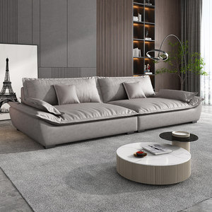 Canapé d'angle de luxe nordique Atunus pour salon, ensemble de meubles de salon en cuir - Product Image 3