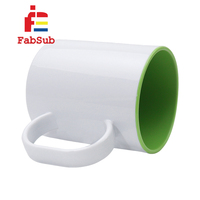 Tasse de sublimation de haute qualité tasse de couleur intérieure en polymère de 11 oz tasses de sublimation personnalisables de logo personnalisé pour le transfert de chaleur