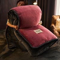 Parure de lit 4 pièces en molleton antistatique, draps épais et douillets, housse de couette tissée, taies d'oreiller pour la maison et l'hôtel